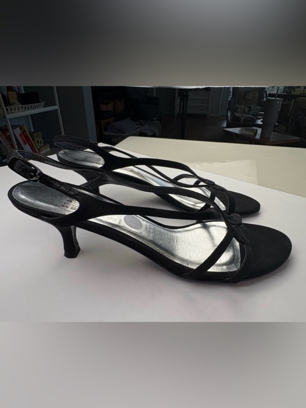 Stuart Weitzman Black Strappy Heels